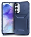 Samsung Galaxy A55 Hoesje Camera Slider Back Cover Schokbestendig Blauw