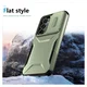 Samsung Galaxy A35 Hoesje Camera Slider Back Cover Schokbestendig Groen afbeelding 5