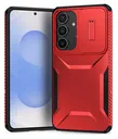 Samsung Galaxy S25 FE Hoesje Camera Slider Back Cover Schokbestendig Rood