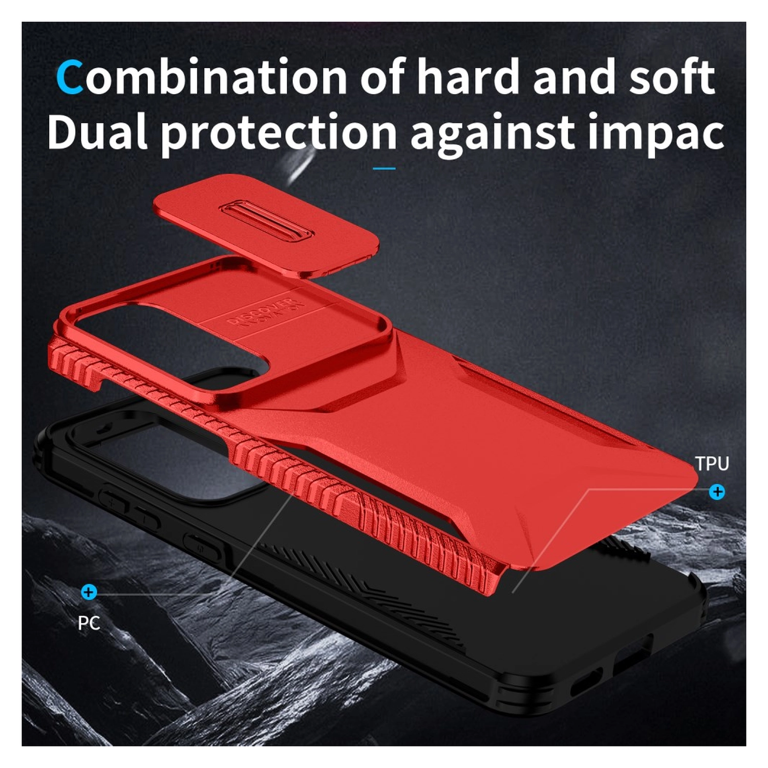 Samsung Galaxy S25 FE Hoesje Camera Slider Back Cover Schokbestendig Rood afbeelding 10
