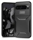 Google Pixel 10 Pro XL/9 Pro XL Hoesje Camera Slider Back Cover Shockproof Zwart