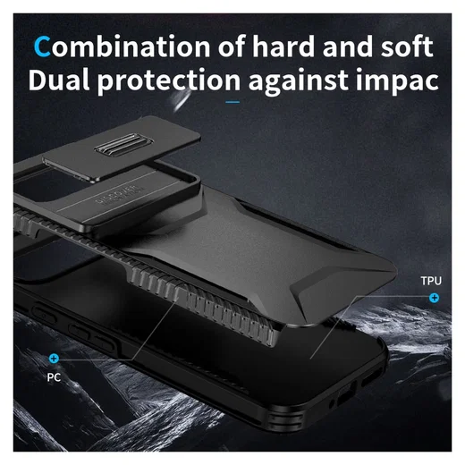 Google Pixel 10 Pro XL/9 Pro XL Hoesje Camera Slider Back Cover Shockproof Zwart afbeelding 10