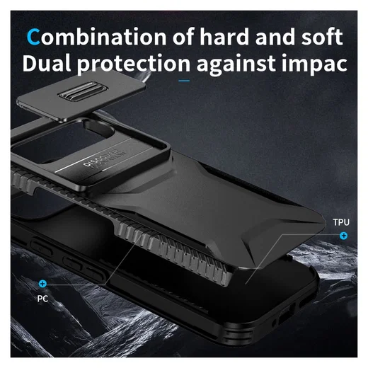 Googl Pixel 10 Pro / 9 Pro Hoesje Camera Slider Back Cover Schokbestendig Zwart afbeelding 10