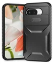 Google Pixel 9a Hoesje Camera Slider Back Cover Schokbestendig Zwart