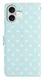 Apple iPhone 16 Hoesje Portemonnee Book Case Polka Dot Blauw afbeelding 9