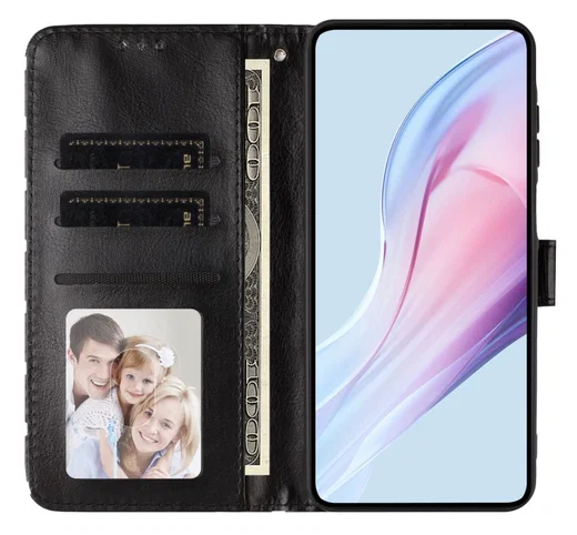 Apple iPhone 17e / 16e Hoesje Portemonnee Book Case Polka Dot Zwart afbeelding 13