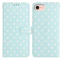 Apple iPhone 17e / 16e Hoesje Portemonnee Book Case Polka Dot Blauw