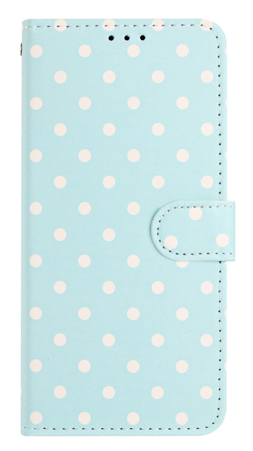 Apple iPhone 17e / 16e Hoesje Portemonnee Book Case Polka Dot Blauw afbeelding 11