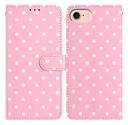 Apple iPhone 17e / 16e Hoesje Portemonnee Book Case Polka Dot Roze