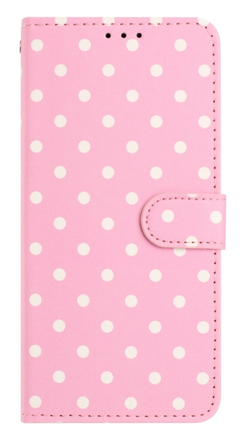 Apple iPhone 17e / 16e Hoesje Portemonnee Book Case Polka Dot Roze afbeelding 11