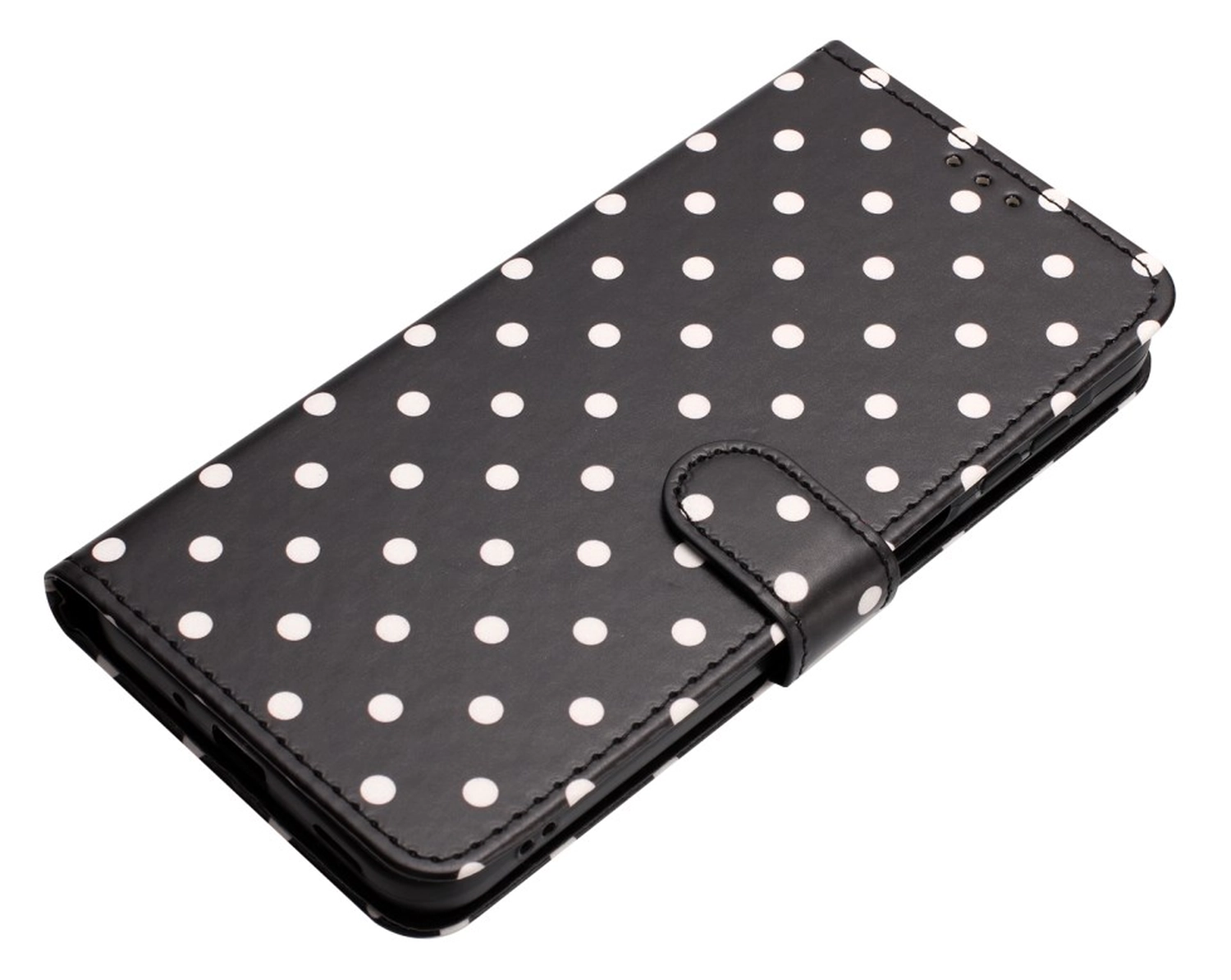 Samsung Galaxy A56 Hoesje Portemonnee Book Case Polka Dot Zwart afbeelding 2