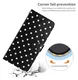 Samsung Galaxy A56 Hoesje Portemonnee Book Case Polka Dot Zwart afbeelding 6