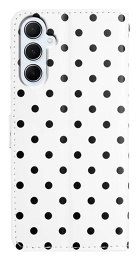 Samsung Galaxy A56 Hoesje Portemonnee Book Case Polka Dot Wit afbeelding 6