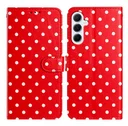 Samsung Galaxy A56 Hoesje Portemonnee Book Case Polka Dot Rood