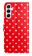 Samsung Galaxy A56 Hoesje Portemonnee Book Case Polka Dot Rood afbeelding 6