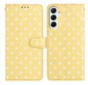 Samsung Galaxy A55 Hoesje Portemonnee Book Case Polka Dot Geel