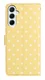 Samsung Galaxy A55 Hoesje Portemonnee Book Case Polka Dot Geel afbeelding 6