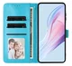 Samsung Galaxy A35 Hoesje Portemonnee Book Case Polka Dot Blauw afbeelding 13