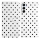 Samsung Galaxy A35 Hoesje Portemonnee Book Case Polka Dot Wit