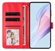 Samsung Galaxy A35 Hoesje Portemonnee Book Case Polka Dot Rood afbeelding 13