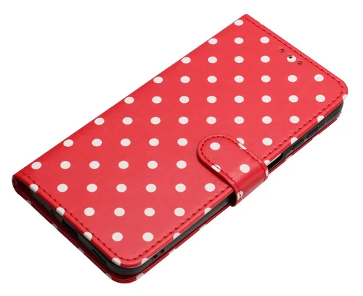 Samsung Galaxy A35 Hoesje Portemonnee Book Case Polka Dot Rood afbeelding 2