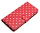 Samsung Galaxy A35 Hoesje Portemonnee Book Case Polka Dot Rood afbeelding 2
