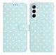 Samsung Galaxy A17 / A26 Hoesje Portemonnee Book Case Polka Dot Blauw afbeelding 1