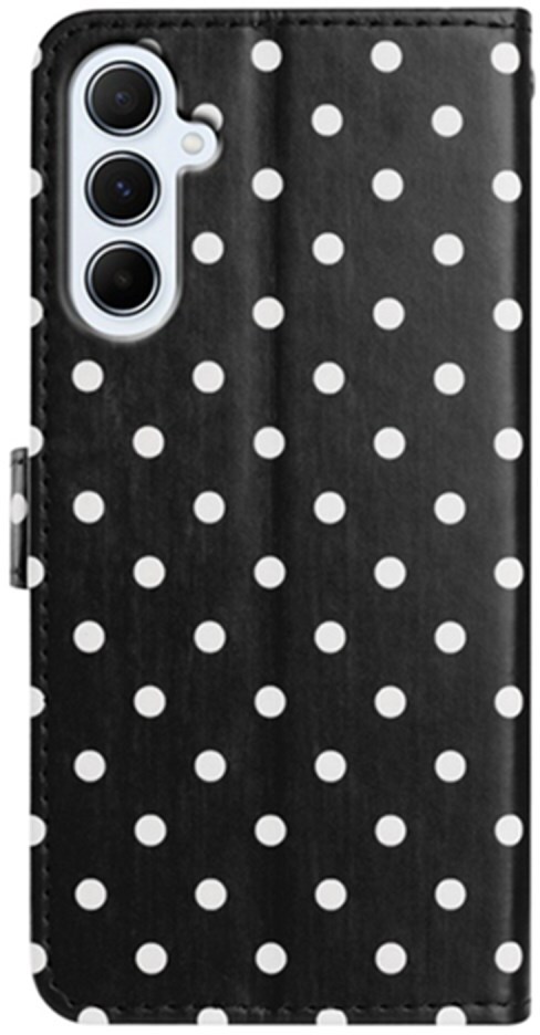 Samsung Galaxy A16 Hoesje Portemonnee Book Case Polka Dot Zwart afbeelding 8