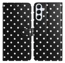 Samsung Galaxy S25 FE Hoesje Portemonnee Book Case Polka Dot Zwart