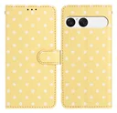 Sony Xperia 10 VII Hoesje Portemonnee Book Case Polka Dot Geel