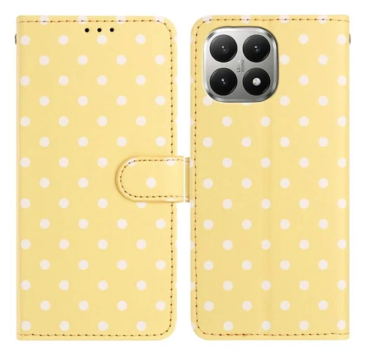 Xiaomi 15T Hoesje Portemonnee Book Case Polka Dot Geel afbeelding 1