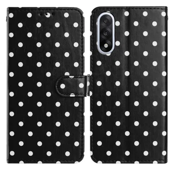 OnePlus Nord 5 Hoesje Portemonnee Book Case Polka Dot Zwart