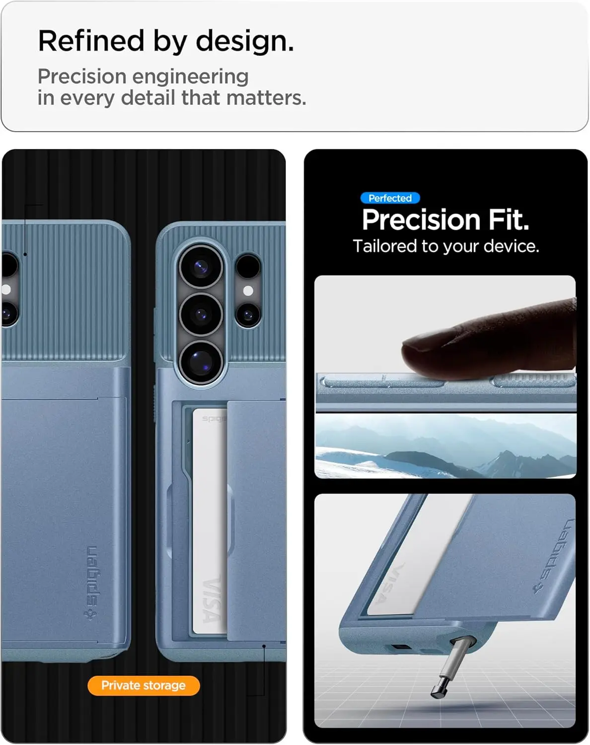 Spigen Slim Armor CS Samsung Galaxy S26 Ultra Hoesje Back Cover Blauw afbeelding 3