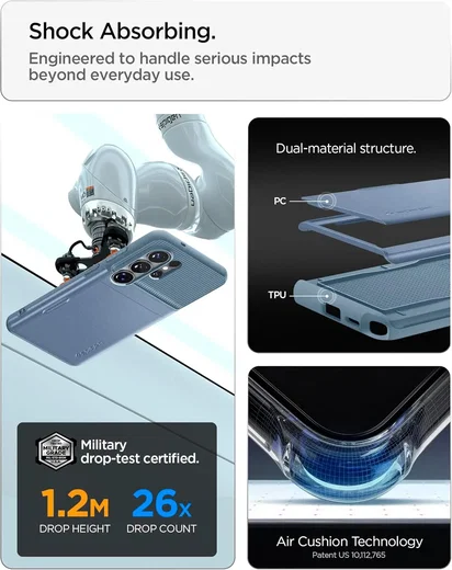 Spigen Slim Armor CS Samsung Galaxy S26 Ultra Hoesje Back Cover Blauw afbeelding 4