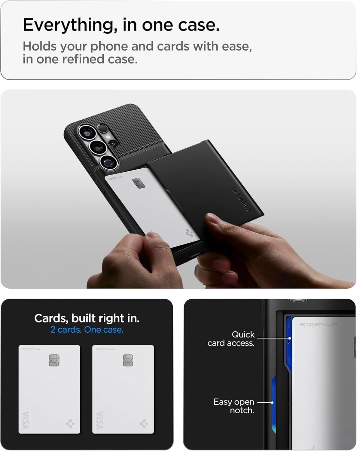 Spigen Slim Armor CS Samsung Galaxy S26 Ultra Hoesje Back Cover Zwart afbeelding 4