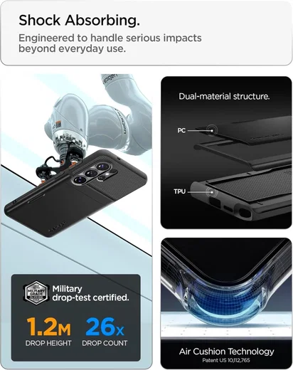 Spigen Slim Armor CS Samsung Galaxy S26 Ultra Hoesje Back Cover Zwart afbeelding 6