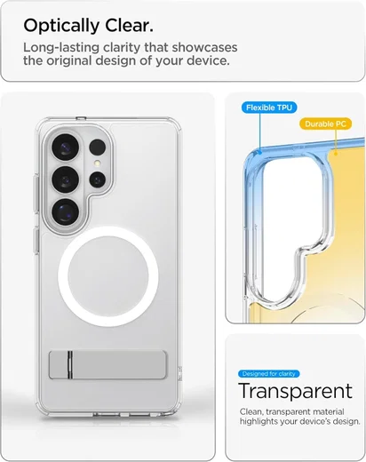 Spigen Ultra Hybrid S MagFit Samsung Galaxy S26 Ultra Hoesje Back Cover Wit afbeelding 6