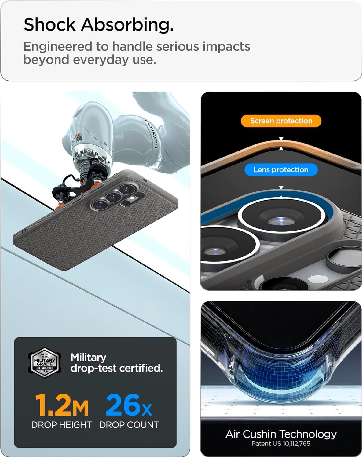 Spigen Liquid Air MagFit Samsung Galaxy S26 Ultra Hoesje MagSafe Grijs afbeelding 7