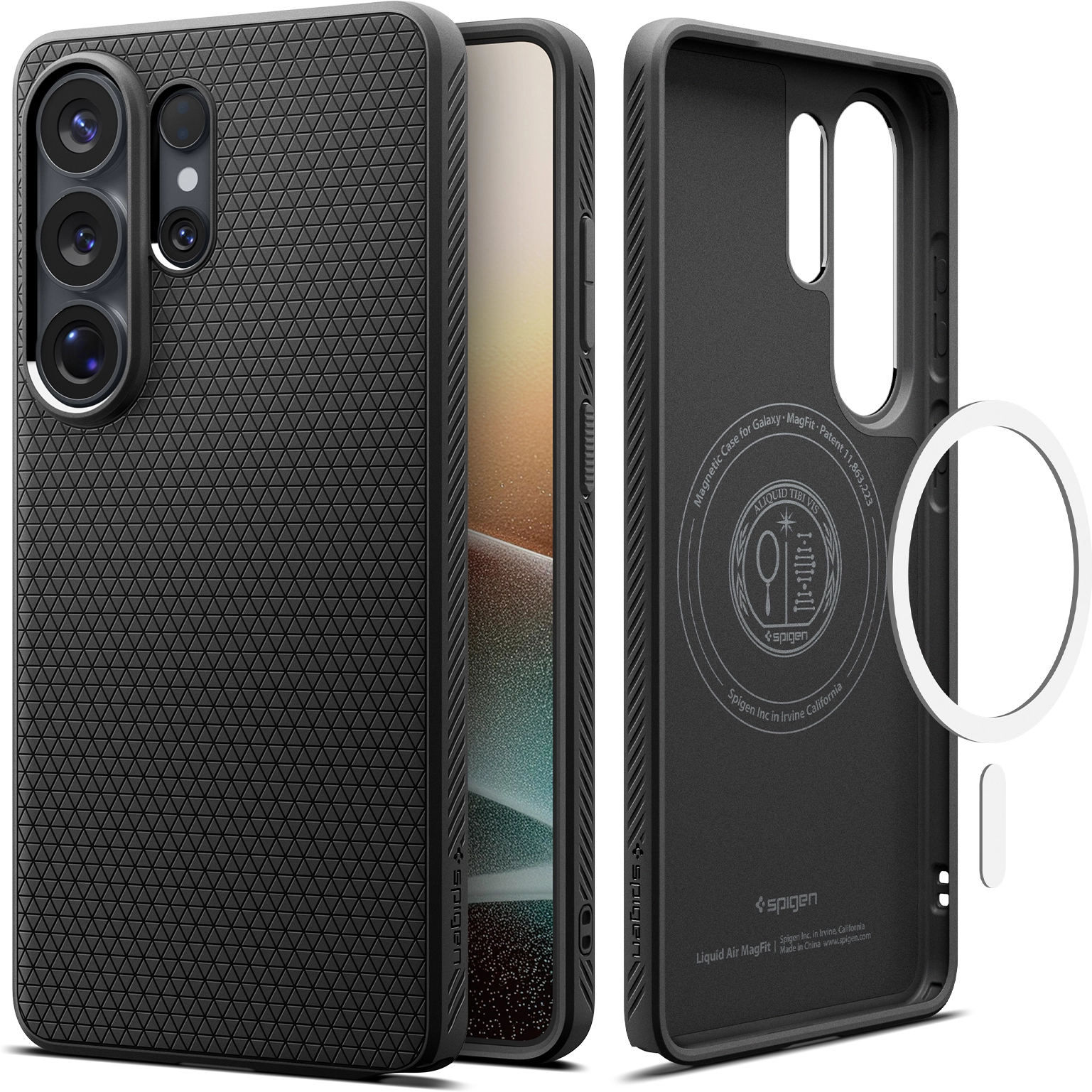 Spigen Liquid Air MagFit Samsung Galaxy S26 Ultra Hoesje MagSafe Matte Zwart afbeelding 1