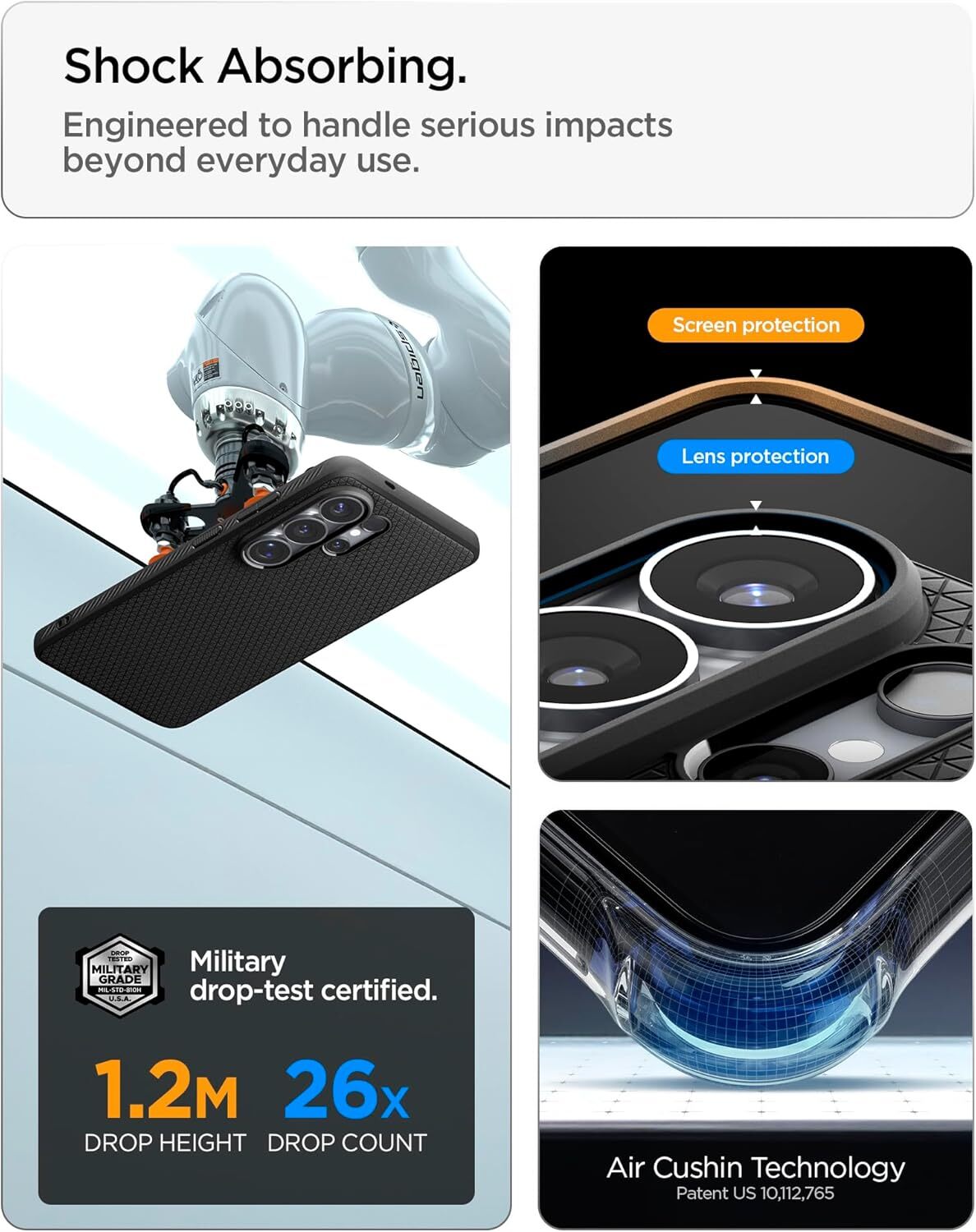 Spigen Liquid Air MagFit Samsung Galaxy S26 Ultra Hoesje MagSafe Matte Zwart afbeelding 7