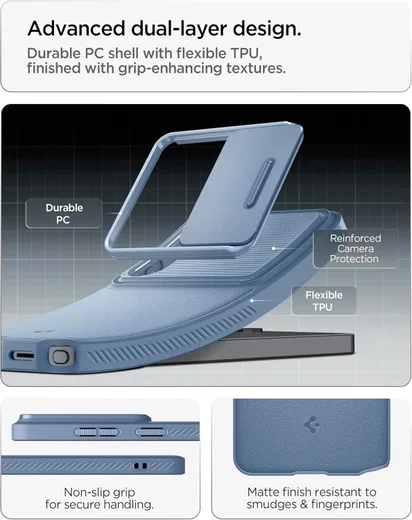 Spigen Optik Armor Samsung Galaxy S26 Ultra Hoesje Camera Slider Blauw afbeelding 5