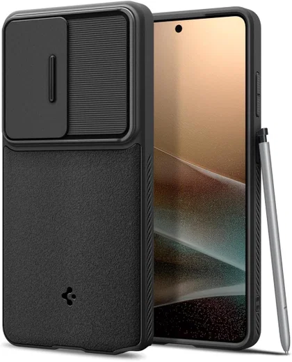 Spigen Optik Armor Samsung Galaxy S26 Ultra Hoesje Camera Slider Zwart afbeelding 1