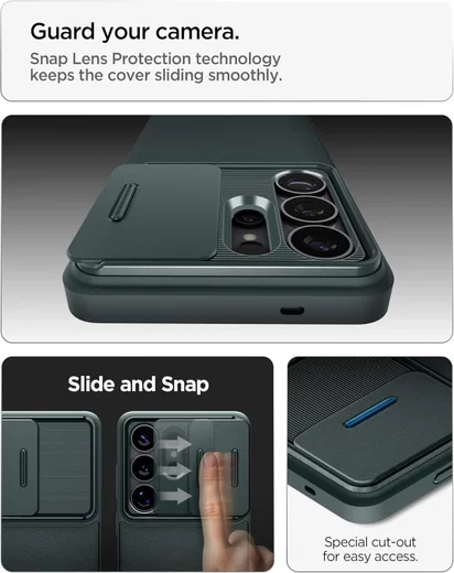 Spigen Optik Armor Samsung Galaxy S26 Ultra Hoesje Camera Slider Groen afbeelding 4
