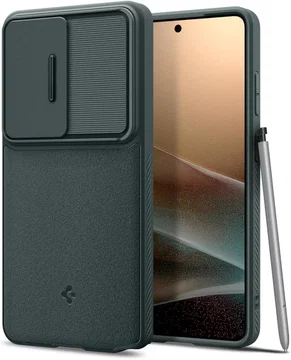Spigen Optik Armor Samsung Galaxy S26 Ultra Hoesje Camera Slider Groen