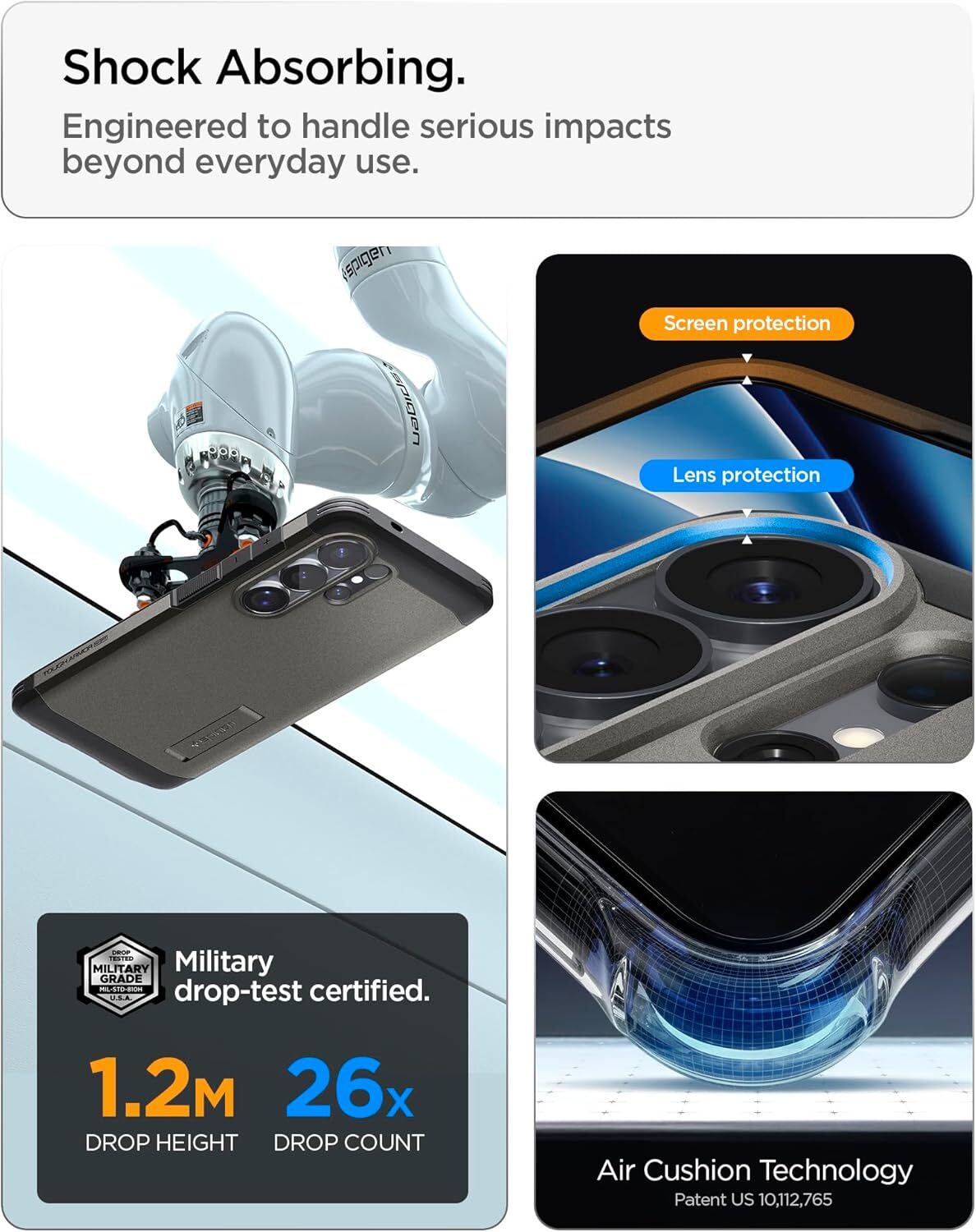 Spigen Tough Armor Samsung Galaxy S26 Ultra Hoesje MagSafe Back Cover Gunmetal afbeelding 6