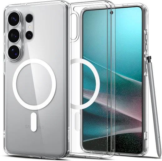 Spigen Ultra Hybrid MagFit Samsung S26 Ultra Hoesje MagSafe Clear Wit afbeelding 11