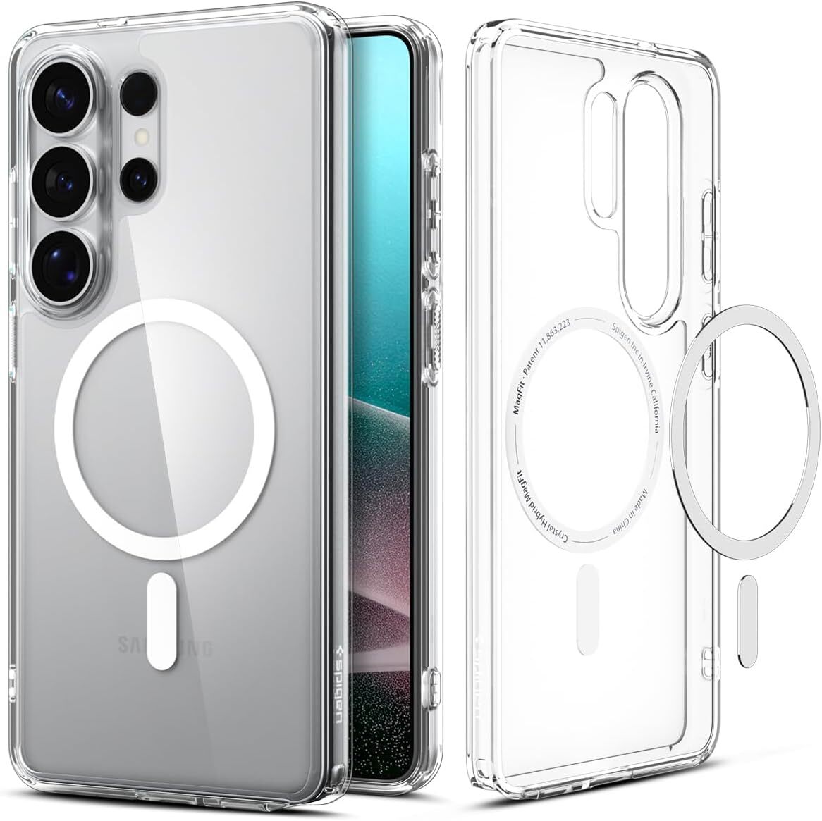 Spigen Ultra Hybrid MagFit Samsung S26 Ultra Hoesje MagSafe Clear Wit afbeelding 1
