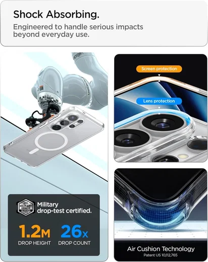 Spigen Ultra Hybrid MagFit Samsung S26 Ultra Hoesje MagSafe Clear Wit afbeelding 8