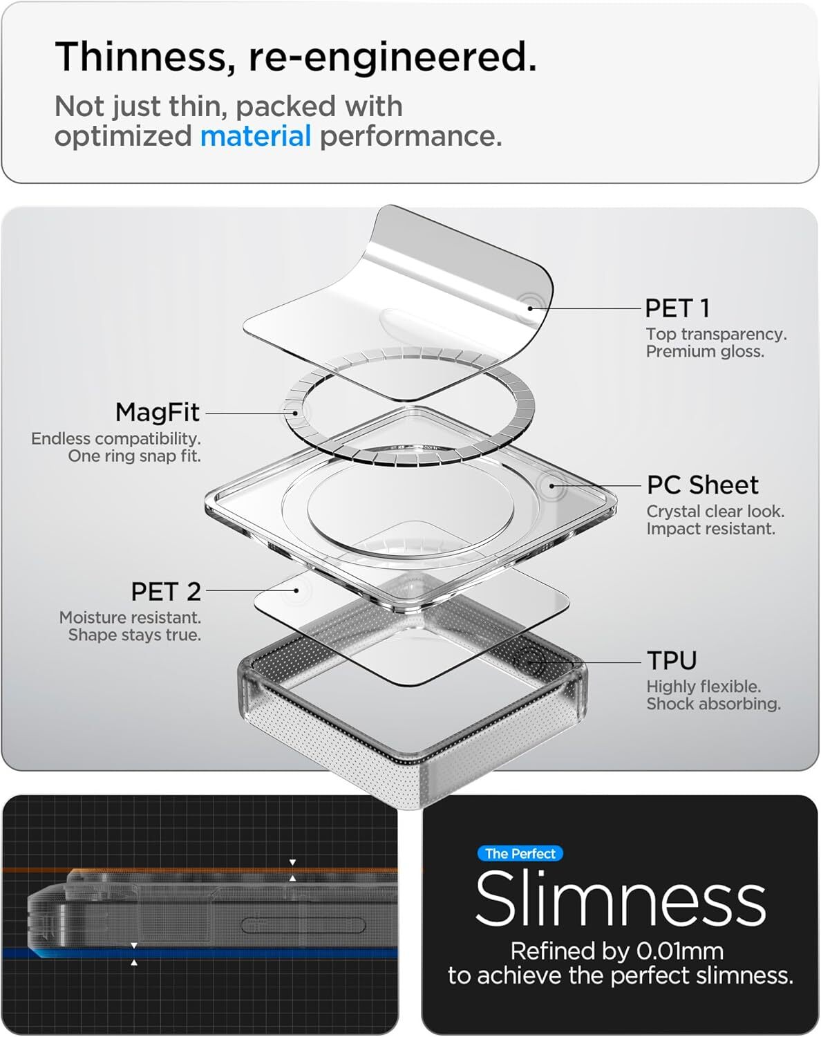 Spigen Ultra Hybrid MagFit Samsung S26 Ultra Hoesje MagSafe Clear Wit afbeelding 6