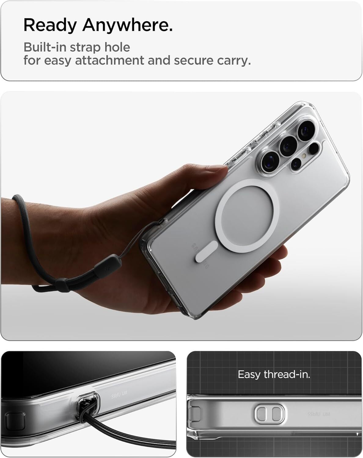 Spigen Ultra Hybrid MagFit Samsung S26 Ultra Hoesje MagSafe Clear Wit afbeelding 10